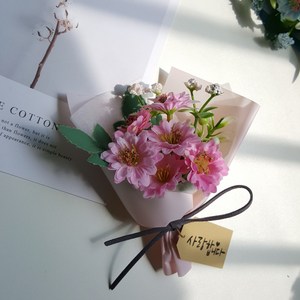 Fondant Flower 미니조화꽃다발 납골당 미니꽃다발 미니미니 꽃다발, 피오니 핑크
