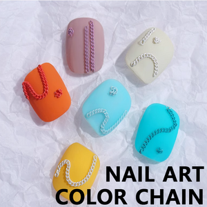 셀프네일 셀프네일아트 네일아트재료 네일재료 네일아트 컬러젤 컬러젤네일 네일파츠 네일아트파츠 네일스톤 네일아트스톤 네일 젤네일 젤네일아트 컬러체인, 1개, 딥그레이