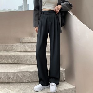 이너소울 여성용 투버튼 슬랙스 뒷밴딩 하이웨스트 와이드핏