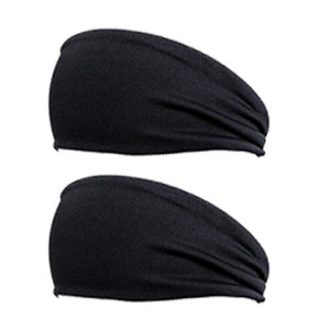 그리에티 기능성 스포츠 쿨 헤어밴드, 2개, 블랙