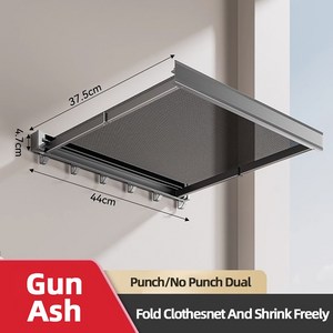 제이에스 공간 절약 접이식 선반 fyn-902 (44cm), 게리 회색 (gary)