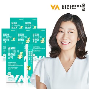 비타민마을 알로에 초 저분자 콜라겐 젤리 스틱, 300g, 6개