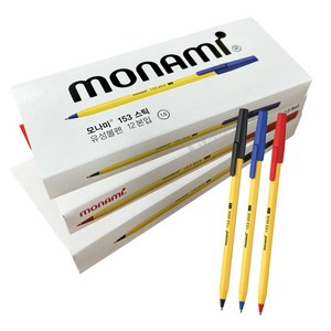모나미 153 스틱 볼펜 1.0mm (12자루), 흑색