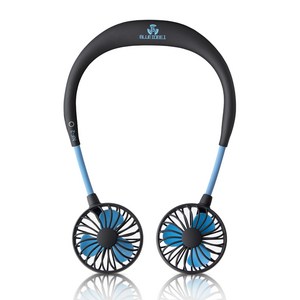 블루아이디 넥밴드 휴대용 선풍기, 블랙, BI-NF2