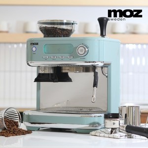 모즈 스웨덴 전자식 커피머신 에스프레소 머신 DMC-1300 블루이쉬그린, 아이보리