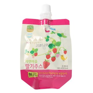 *본사판매* 자연마을 딸기주스 아기 과일 과채 주스 유아음료, 100ml, 10개