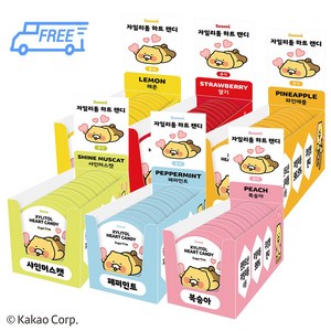 춘식이 자일리톨 하트 캔디 6개입 1개 무설탕 수오미 캔디 핀란드산 자일리톨 사탕 레몬, 40g, 6개