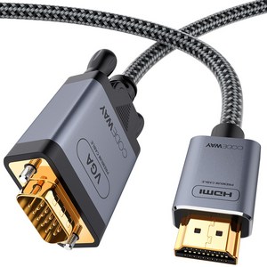 코드웨이 HDMI to VGA RGB 케이블, 1개, 1.2m