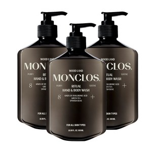 몽클로스 리추얼 핸드 앤 바디 워시, 3개, 500ml