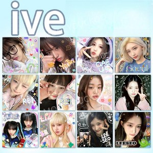아이브 양면 포카 포토 카드 사진 굿즈 도무송 정사각형 60장, 6종 모두 10장씩 총 60장