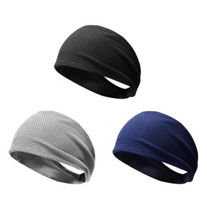 스포츠 헤어밴드 운동 축구 등산 러닝 머리띠 남여공용, 네이비 FREE, 1개