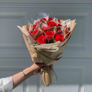 나루플랜트 용돈꽃다발 돈다발 돈꽃다발 플라워용돈박스 생일축하 와이프선물 바구니배달, 레드, 10송이