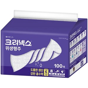 크리넥스 위생행주 가장두꺼운 두께레벨6 100매, 1개