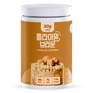 플라이밀 단백질 쉐이크 브라운 미숫가루맛 대용량, 630g, 2개