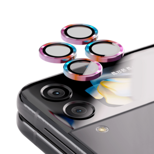 하이온 강화유리 메탈 링 카메라 렌즈 보호필름 오로라, 1개