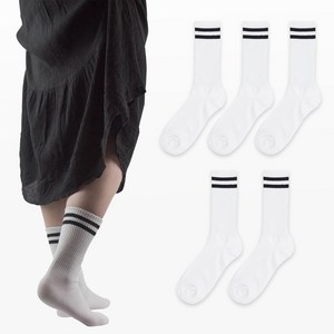 시너싹스 링글 크루삭스 긴목 양말 5켤레