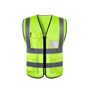 여름 망사 형광 안전 조끼 작업복, 일반형, 1개