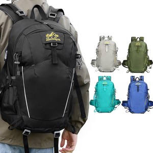 뷔이위이 등산배낭 남녀공용 아웃도어 캠핑 등산 가방 백팩 35L, 블랙