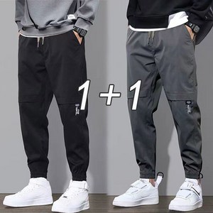 2p 남성 시원한 쿨바지 츄리닝 긴바지 트레이닝 조거팬츠 스트링 밴딩 카고바지