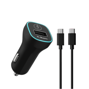 버즈컴 FOR LG 차량용 시거잭 고속 충전기(블랙) 5핀 + C타입 케이블 포함, 시거잭충전기 + C타입 케이블