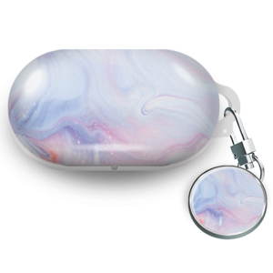 키링증정 마블링 에어팟케이스 버즈케이스, 바이올렛, 버즈플러스/버즈1세대