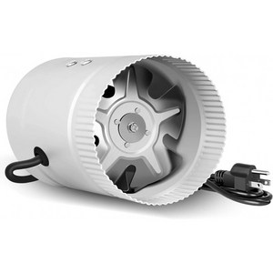 iPower Silent 4인치 부스터 팬 90CFM 조용한 인라인 덕트 HVAC 배기 블로워 저소음 4" 실버 : 가든 &amp; 아웃도어 인라인팬