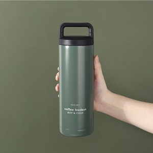 손잡이 보온보냉병 밀리터리그린, 500ml, 1개