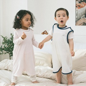 [5+1] 베이비붐 유아동 항균 순면 밤부 메쉬 긴팔 수면조끼 실내복 잠옷 아기 유아 여름 봄 가을 국내생산