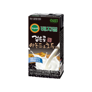 베지밀 검은콩 아몬드&호두 두유, 190ml, 48개