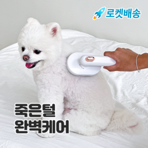 올탐 90도 원터치 브러쉬 반려동물 죽은 털 제거 강아지 빗, 1개