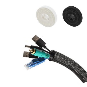 티지피 케이블 정리 튜브 전선보호튜브 (증정품 포함), 블랙, 1개, 5m(13mm)