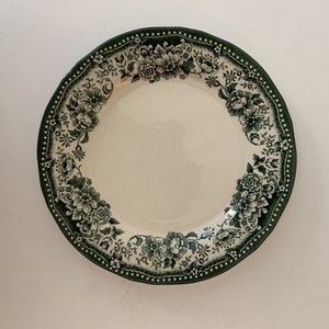 HOOHIT 크리스마스 홈파티 접시 유럽풍 빈티지 접시, 1개, 그린