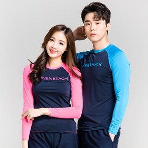 이라인비치 커플 래쉬가드 상의