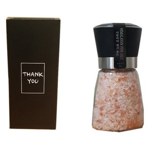 LIN 히말라야 핑크소금 답례품 결혼식 돌잔치, 1개, 1.블랙박스+소금그라인더200g(20개이하 스티커X)