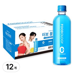 푸드올로지 터보 붐 워터 제로 슈가, 500ml, 12개