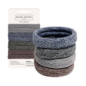 스포츠 헤어 고무줄 8P 무봉제 요가 조깅 헬스 머리끈