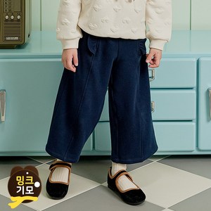 프릴 와이드 융기모팬츠