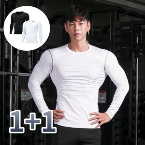 [1+1] SupplyPro 남자 기능성 긴팔 스포츠 언더레이어