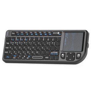 속기키보드 Rii X1 24GHz 미니 무선 키보드 안드로이드 TV 박스PC노트북 용 터치 패드가 있는 영어ESFR, 없음, 없음, 1.Spanish Keyboard