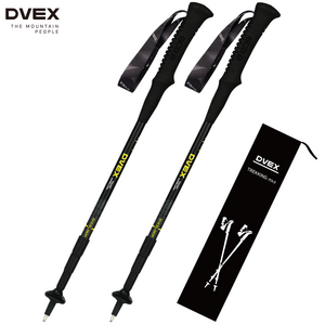 디벡스 초경량 187그램 등산스틱4단 세트 (케이스), 메탈옐로우