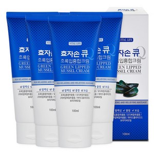 효자손큐 초록입홍합 크림, 100g, 4개