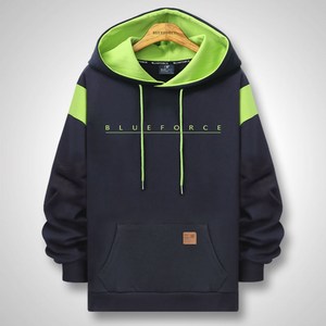 블루포스 BG 엔디언 오버핏 후드티 배색 긴팔 티셔츠 남여공용 [국내생산]