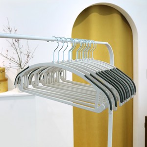 화이트래빗 고리회전 어깨불방지 디자인 라운드 베이직 니트옷걸이, 1개, WHITE