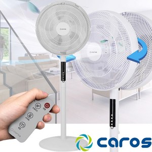 캐로스 양방향 더블헤드 선풍기 업소용 16인치 리모컨 양면 선풍기 타이머 듀얼헤드팬