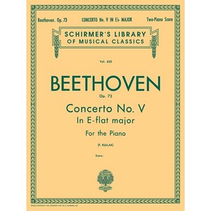 Beethoven - Concerto No. 5 in E-flat major Emperor op. 73 피아노 연탄 악보집 Schirmer 셔머