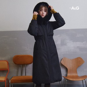 [4만원인하]더엣지 23FW 폭스퍼 롱 구스 다운코트