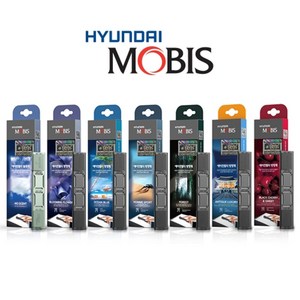 현대 모비스 에어컨필터 방향제 차량용 탈취제 냄새제거, 1개, 방향제(오션블루)