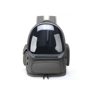 펫스맘 반려동물 고양이 강아지 이동 가방 우주선 백팩 창문, 그레이, 1개