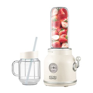 키친플라워 레트로 주서 믹서기 KEM-SB2500I