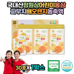 국내산 정원삼 어린이홍삼 파우치 배 오렌지농축액 유기농 홍삼농축액 100% 키즈 유아 주니어 어린이집 유치원생 4세 5세 6세 7세 아이들 건강음료 프락토올리고당 홍삼액 홍삼즙